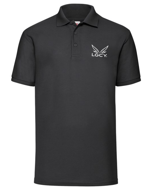 Black Polo with White Logo