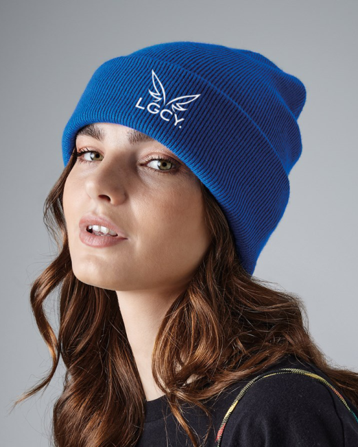 Blue beanie hat